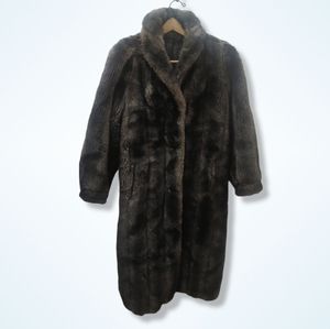 Vintage Faux Mink Full Length Coat